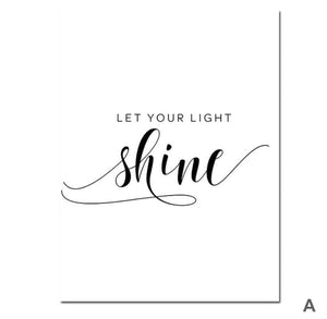 Let Your Light Shine Canvas Art A / 40 x 50cm / No Board - Canvas Print Only Clock Canvas