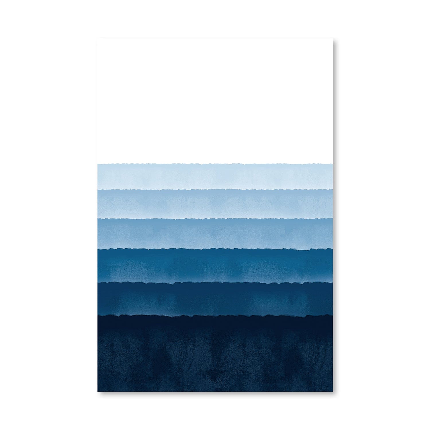 Levels of Blue Canvas Art Clock Canvas