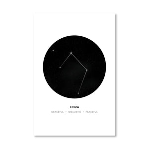 Libra Traits Canvas Art 40 x 50cm / No Board - Canvas Print Only Clock Canvas