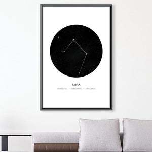 Libra Traits Canvas Art Clock Canvas