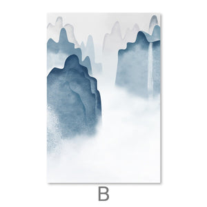 Light Landscape Canvas Art B / 30 x 45cm / Unframed Canvas Print Clock Canvas