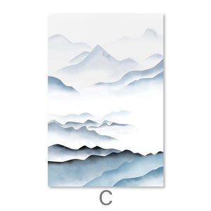 Light Landscape Canvas Art C / 30 x 45cm / Unframed Canvas Print Clock Canvas