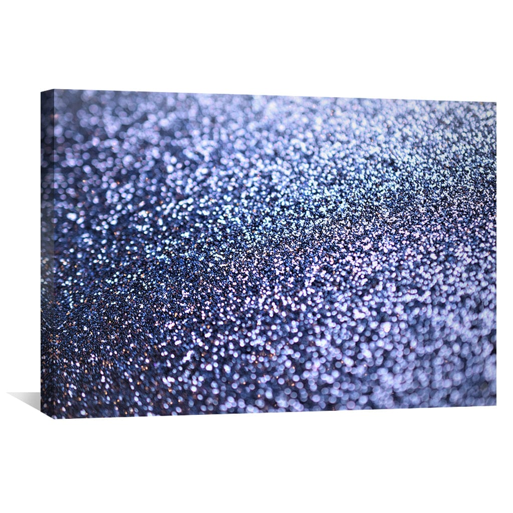 Light Purple Glitter Canvas Art Clock Canvas