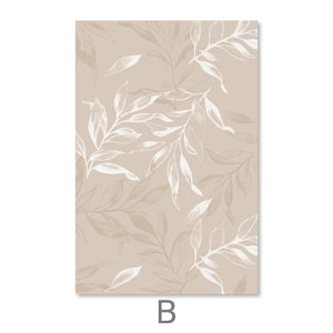 Lighter Leaves Canvas Art B / 30 x 45cm / Unframed Canvas Print Clock Canvas
