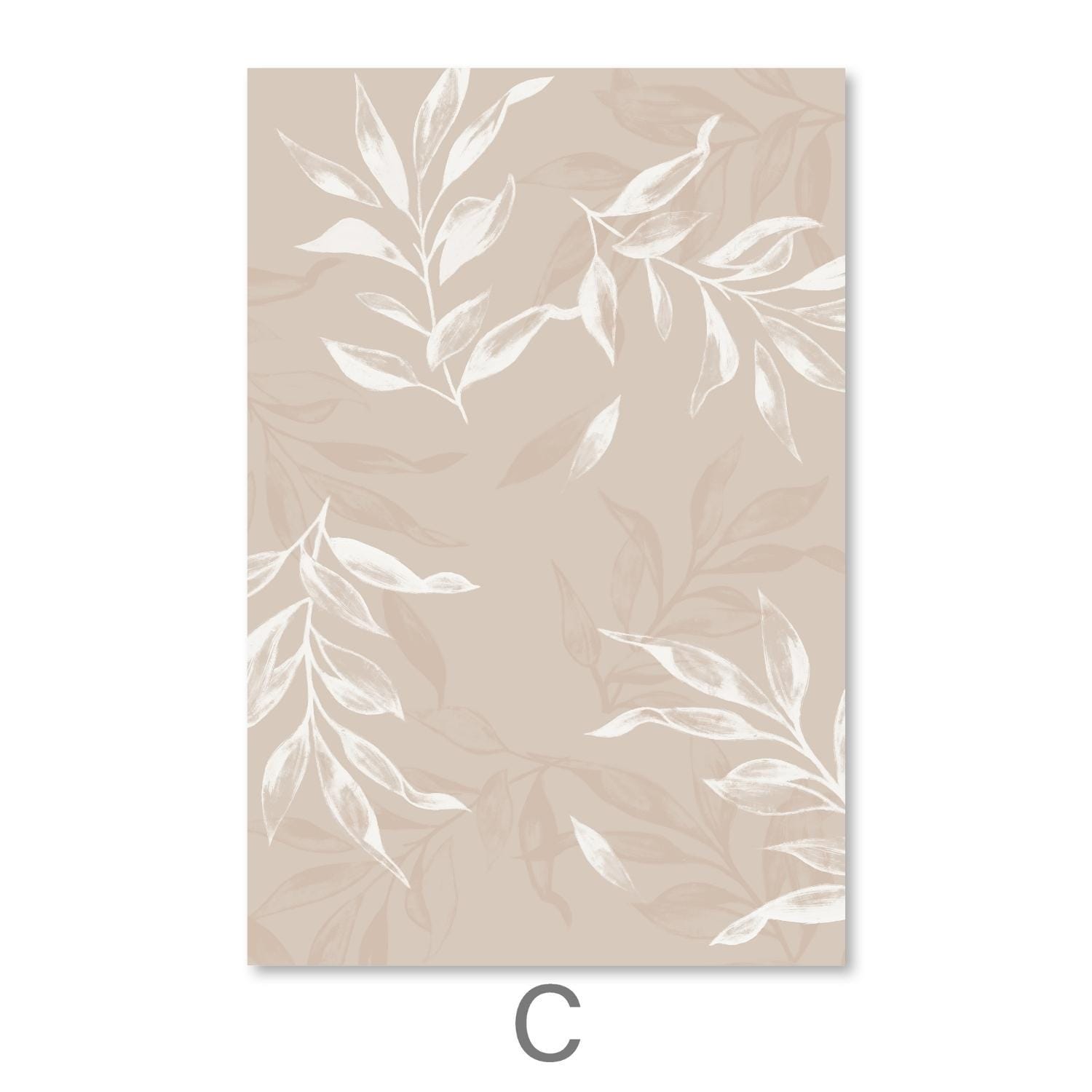 Lighter Leaves Canvas Art C / 30 x 45cm / Unframed Canvas Print Clock Canvas