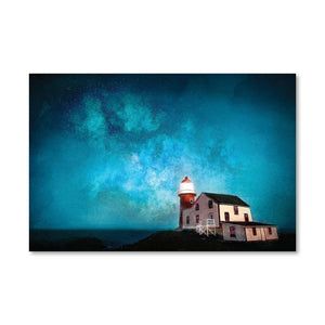 Lighthouse and the Stars Canvas Art Clock Canvas