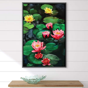 Lily Pad Canvas Art Clock Canvas