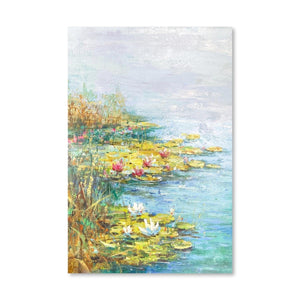 Lilypads Oil Painting Oil Clock Canvas
