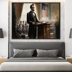 Lincoln's State of the Union Canvas Art Clock Canvas