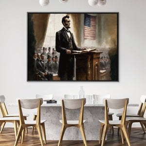 Lincoln's State of the Union Canvas Art Clock Canvas