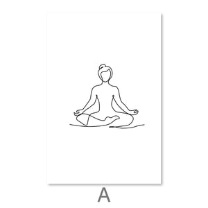 Line Serenity Canvas Art A / 30 x 45cm / Unframed Canvas Print Clock Canvas