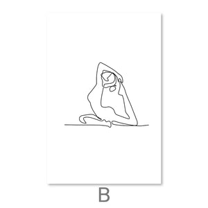 Line Serenity Canvas Art B / 30 x 45cm / Unframed Canvas Print Clock Canvas