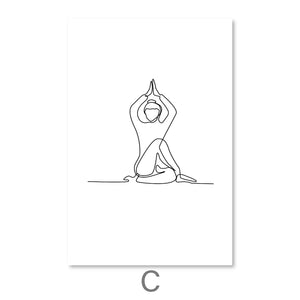 Line Serenity Canvas Art C / 30 x 45cm / Unframed Canvas Print Clock Canvas