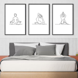 Line Serenity Canvas Art Clock Canvas