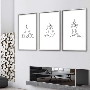 Line Serenity Canvas Art Clock Canvas