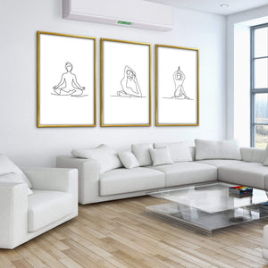 Line Serenity Canvas Art Clock Canvas