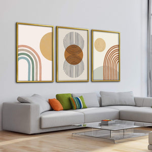 Lines and Circles Canvas Art Clock Canvas