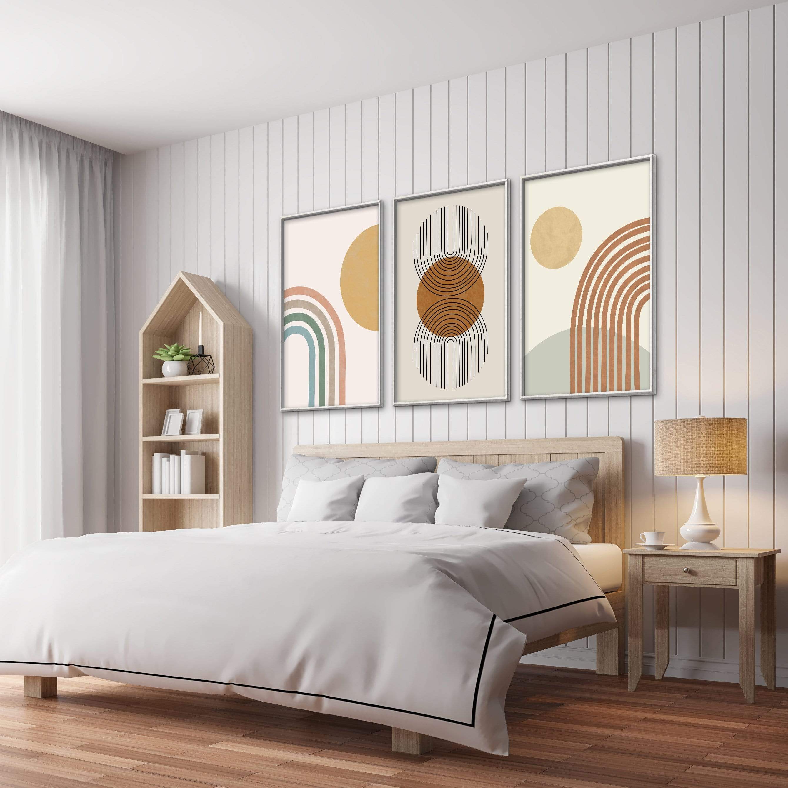 Lines and Circles Canvas Art Clock Canvas