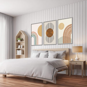 Lines and Circles Canvas Art Clock Canvas