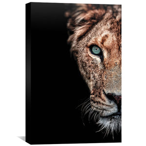 Lioness Duet Canvas Art Clock Canvas