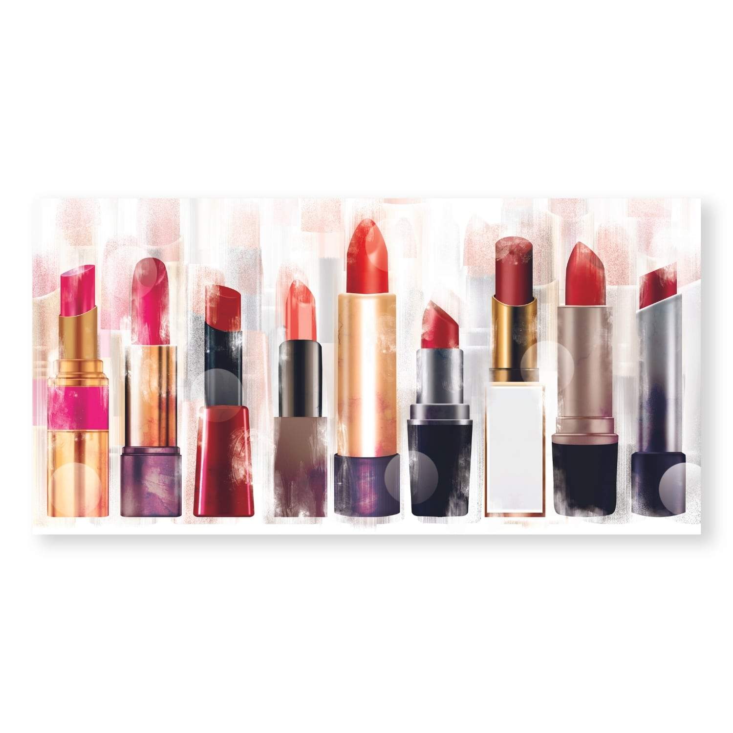 Lipstick Canvas Art Clock Canvas