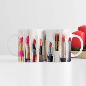 Lipstick Mug Mug White Clock Canvas