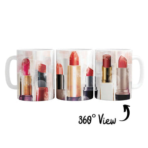 Lipstick Mug Mug White Clock Canvas