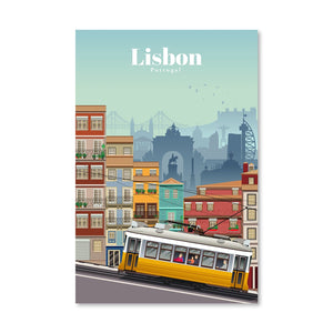 Lisbon Canvas - Studio 324 Art Clock Canvas