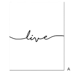 Live Laugh Love Canvas Art A / 40 x 60cm / Unframed Canvas Print Clock Canvas