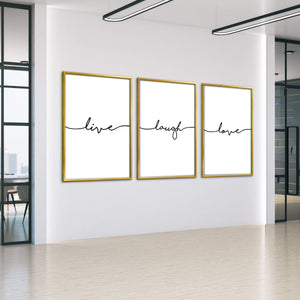 Live Laugh Love Canvas Art Clock Canvas