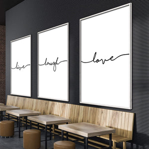 Live Laugh Love Canvas Art Clock Canvas