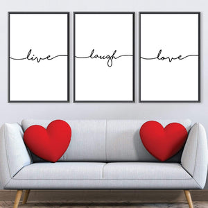 Live Laugh Love Canvas Art Clock Canvas