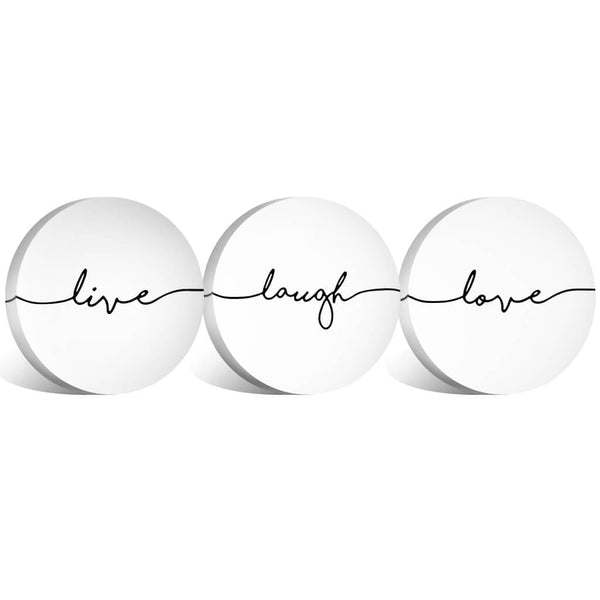 Live Laugh Love Canvas - Circle – ClockCanvas