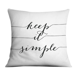 Live Simply A Cushion Cushion 45 x 45cm Clock Canvas