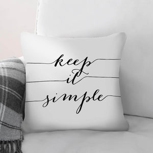 Live Simply A Cushion Cushion 45 x 45cm Clock Canvas