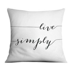 Live Simply B Cushion Cushion 45 x 45cm Clock Canvas