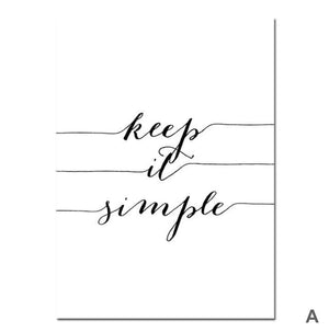 Live Simply Canvas Art A / 40 x 50cm / No Board - Canvas Print Only Clock Canvas