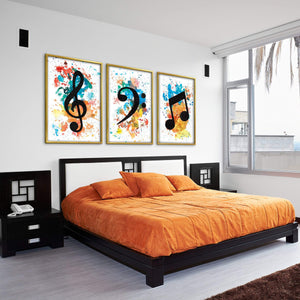 Lively Notes Canvas Art Clock Canvas