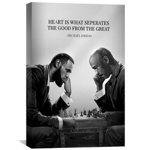 LJ vs MJ Canvas Art Clock Canvas