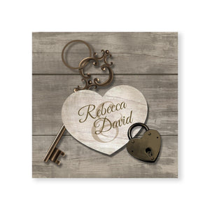 Lock and Key Canvas Art Clock Canvas