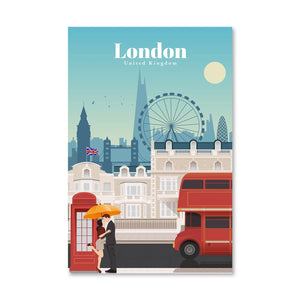 London Canvas - Studio 324 Art Clock Canvas