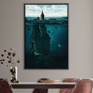 Lost City Canvas Art Clock Canvas