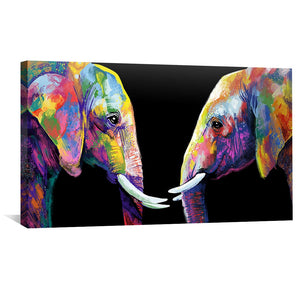 Love and Tusks Canvas Art Clock Canvas