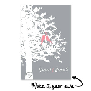 Love Birds Canvas Art Clock Canvas