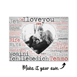 Love in languages Canvas Art Clock Canvas