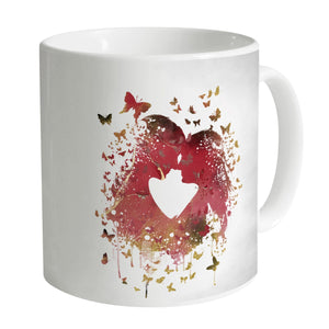 Love in the Butterflies Mug Mug White Clock Canvas