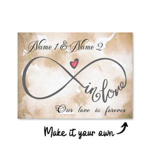 Love is Forever Canvas Art Clock Canvas