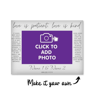 Love is Patient, Love is Kind Canvas Art Clock Canvas