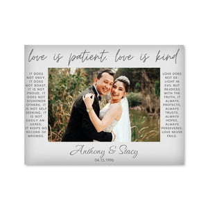Love is Patient, Love is Kind Canvas Art 45 x 30cm / Standard Gallery Wrap Clock Canvas