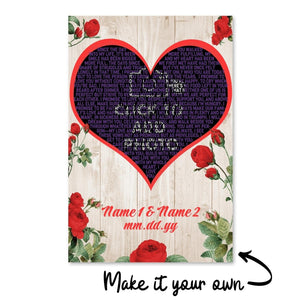 Love Poem Canvas Art Clock Canvas